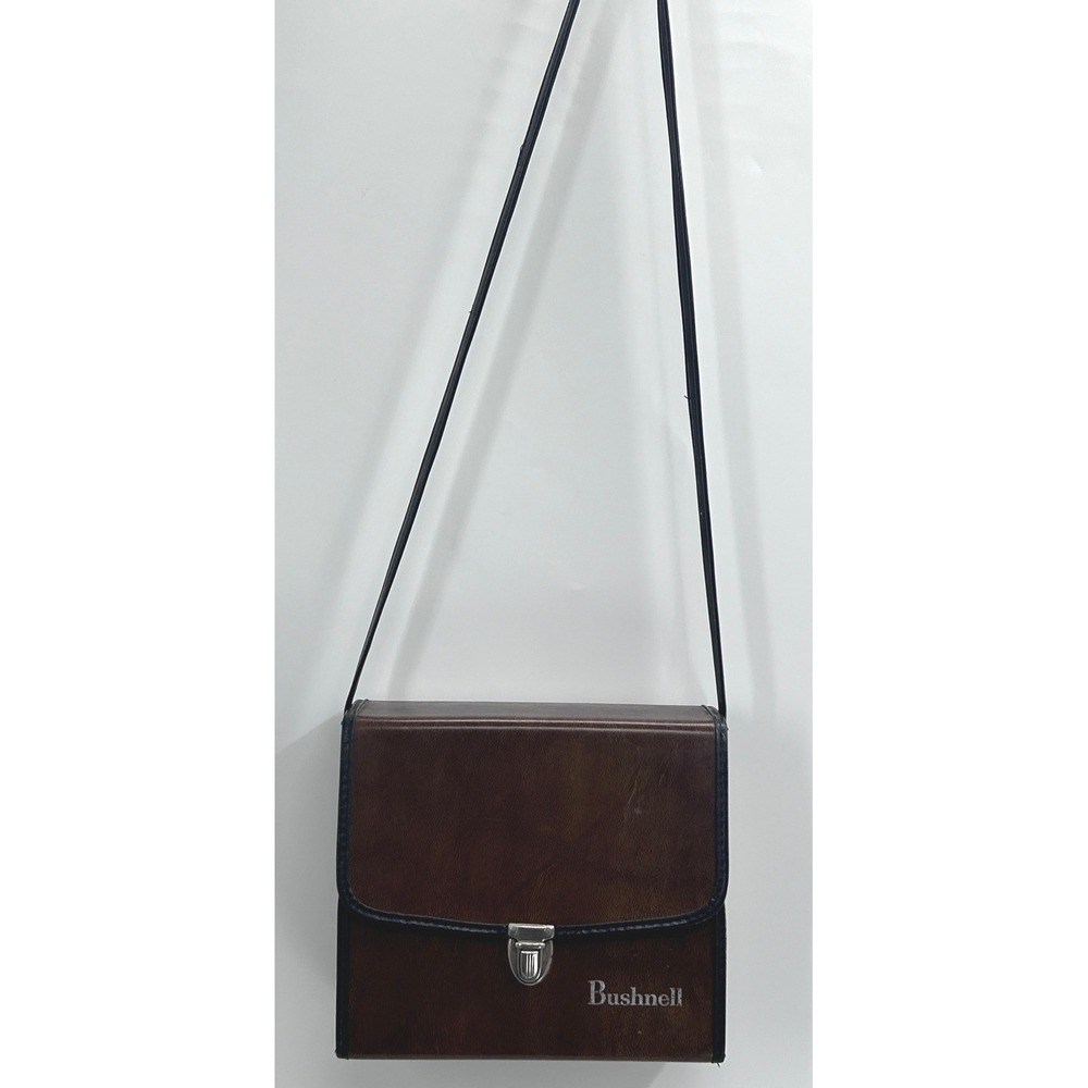 Bushnell Vintage Brown Faux Leather Binocular Case Shoulder Bag Utility Pouch